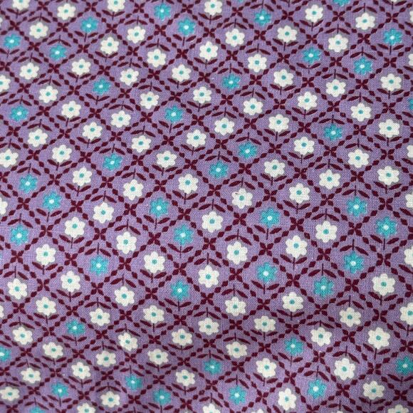 Vintage 70s Purple Ditsy Floral Maxi Dress Prairie Cottage Farmers Daughter S - Picture 4 of 5